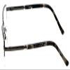 Calabria R783 Designer Metal Reading Eye Glasses +3.00 Gunmetal Grey Tortoise Men Women Semi-Rimless Reader Eyeglass w/Case view 3