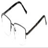 Calabria R783 Designer Metal Reading Eye Glasses +2.50 Gunmetal Grey Tortoise Men Women Semi-Rimless Reader Eyeglass w/Case view 1