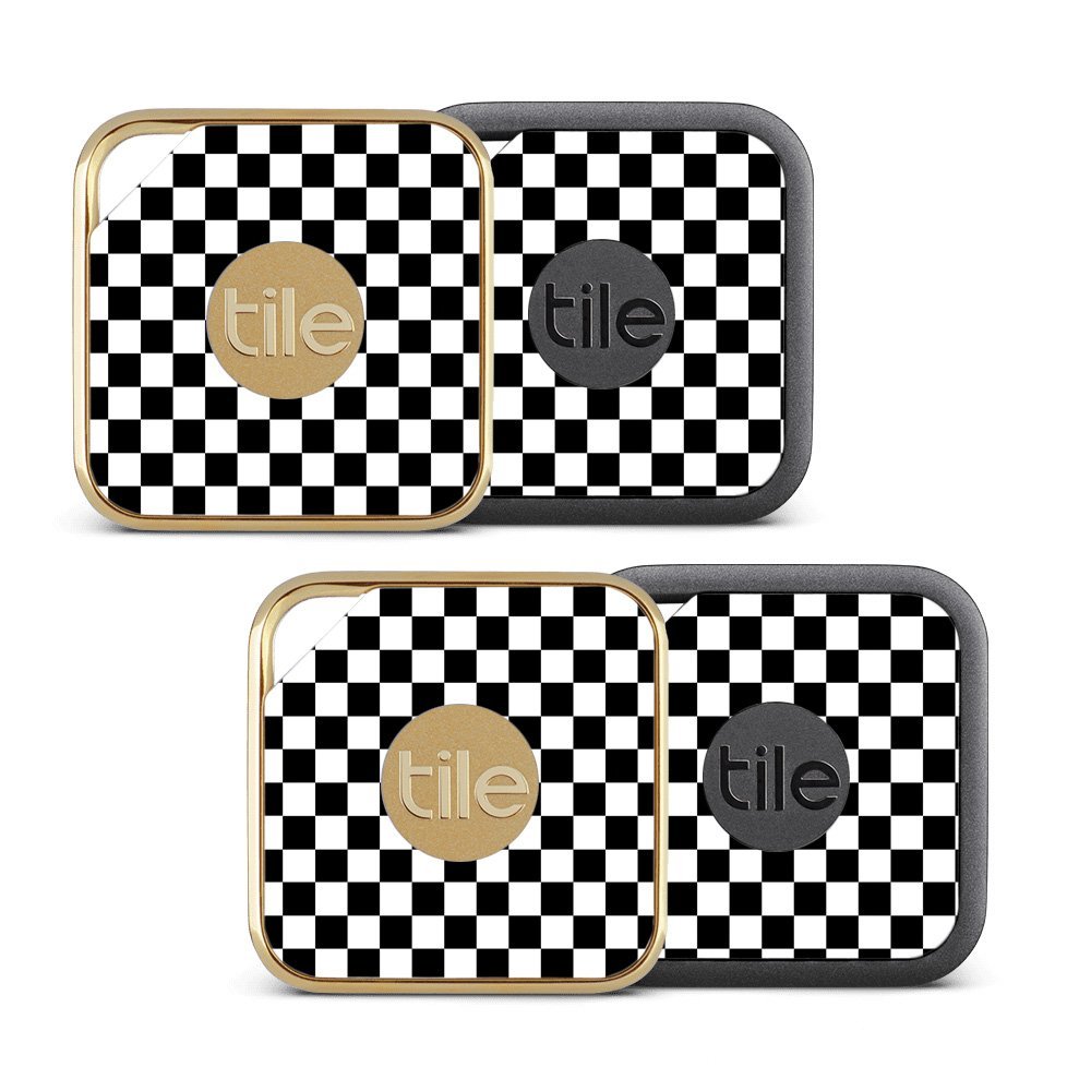 MightySkins Skin Compatible with Tile Pro Sport and Style Smart (Pack of 4 Skins) - Check | Protective, Durable, and Unique Vinyl wrap Cover | Easy to Apply, Remove | Made in The USA