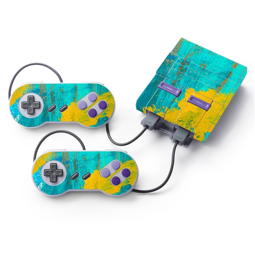 MightySkins Skin Compatible with Nintendo Super NES Classic - Acrylic Blue | Protective, Durable, and Unique Vinyl Decal wrap Cover | Easy to Apply, Remove, and Change Styles | Made in The USA