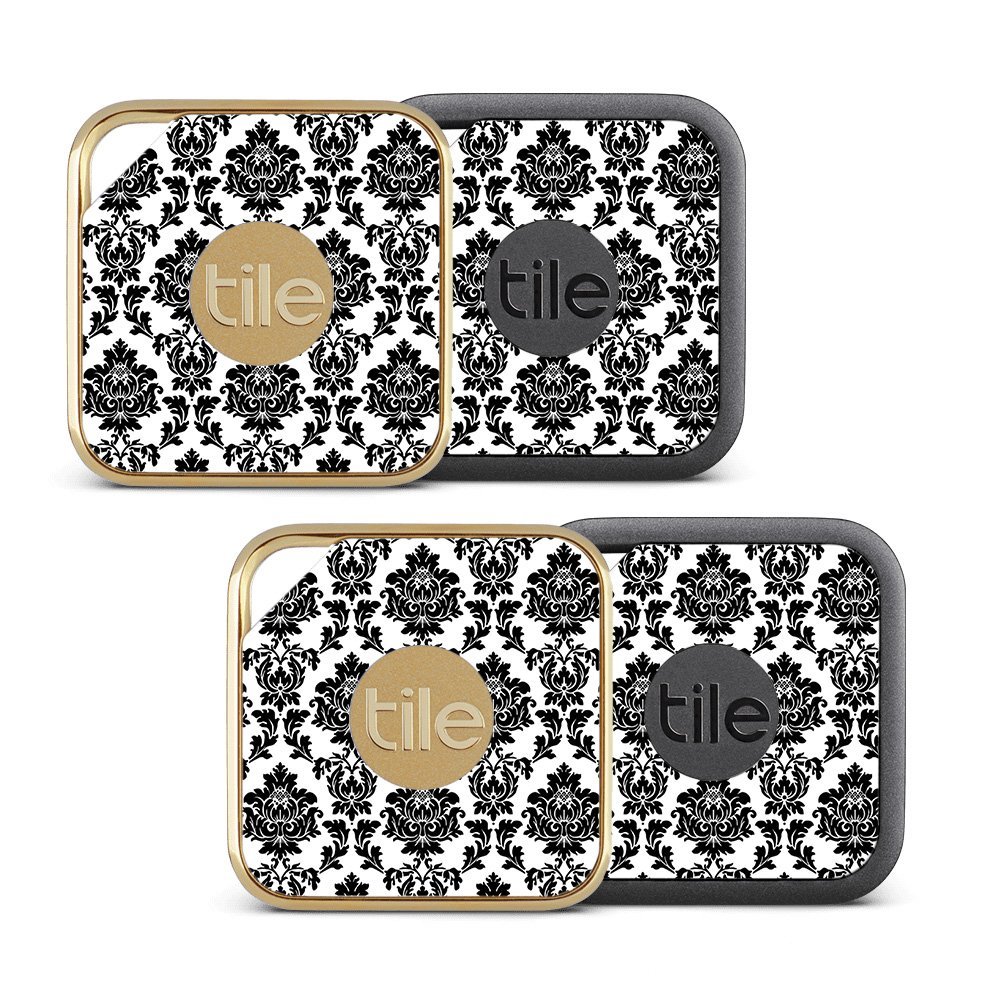 MightySkins Skin Compatible with Tile Pro Sport and Style Smart (Pack of 4 Skins) - Vintage Damask | Protective, Durable, and Unique Vinyl wrap Cover | Easy to Apply, Remove | Made in The USA