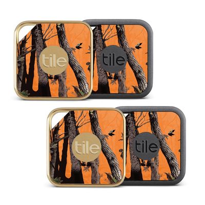 MightySkins Skin Compatible with Tile Pro Sport and Style Smart (Pack of 4 Skins) - Orange Camo | Protective, Durable, and Unique Vinyl wrap Cover | Easy to Apply, Remove | Made in The USA