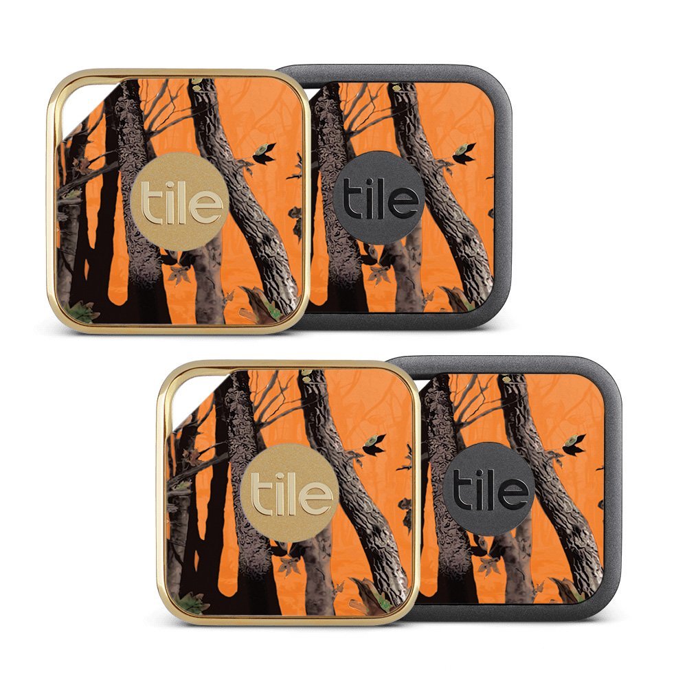 MightySkins Skin Compatible with Tile Pro Sport and Style Smart (Pack of 4 Skins) - Orange Camo | Protective, Durable, and Unique Vinyl wrap Cover | Easy to Apply, Remove | Made in The USA