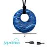 Munchables Scribbles Sensory Chew Necklace  Chewy Fidget Toy for Adults, Teens and Girls (Aqua) view 4