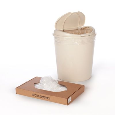 24" x 33" x 8 micron 12 to 16 Gallon Transparent White Plastic High Density Trash Can Liners (Case of 1,000)