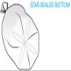 24" x 33" x 8 micron 12 to 16 Gallon Transparent White Plastic High Density Trash Can Liners (Case of 1,000) view 3