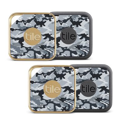 MightySkins Skin Compatible with Tile Pro Sport and Style Smart (Pack of 4 Skins) - Gray Camouflage | Protective, Durable, and Unique Vinyl wrap Cover | Easy to Apply, Remove | Made in The USA