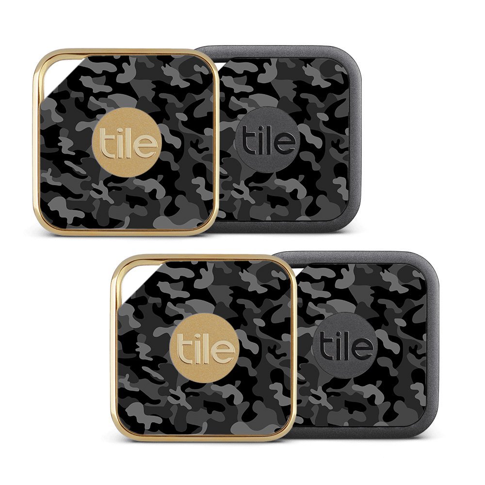 MightySkins Skin Compatible with Tile Pro Sport and Style Smart (Pack of 4 Skins) - Black Camo | Protective, Durable, and Unique Vinyl wrap Cover | Easy to Apply, Remove | Made in The USA