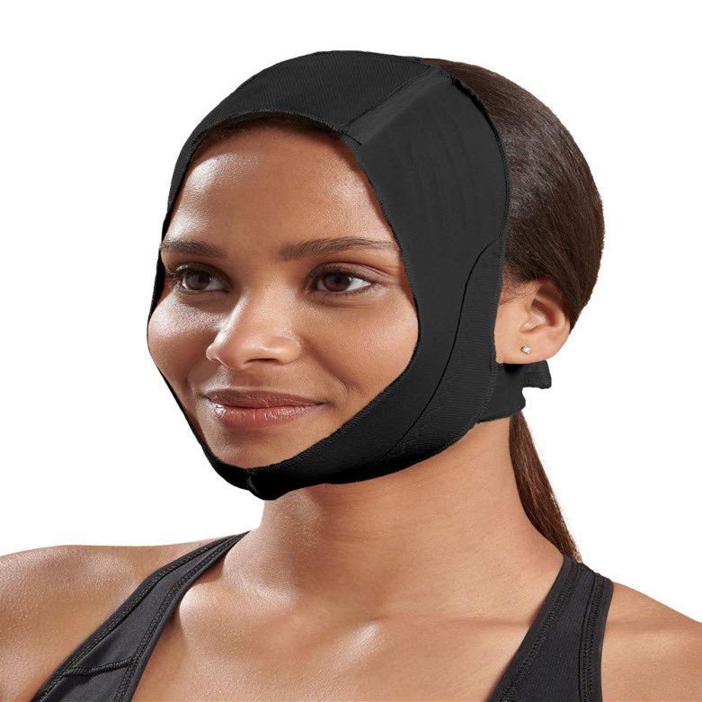 Marena FM100 Unisex Recovery Compression Minimal Coverage Face Post-Op Mask with Mid-Neck Coverage