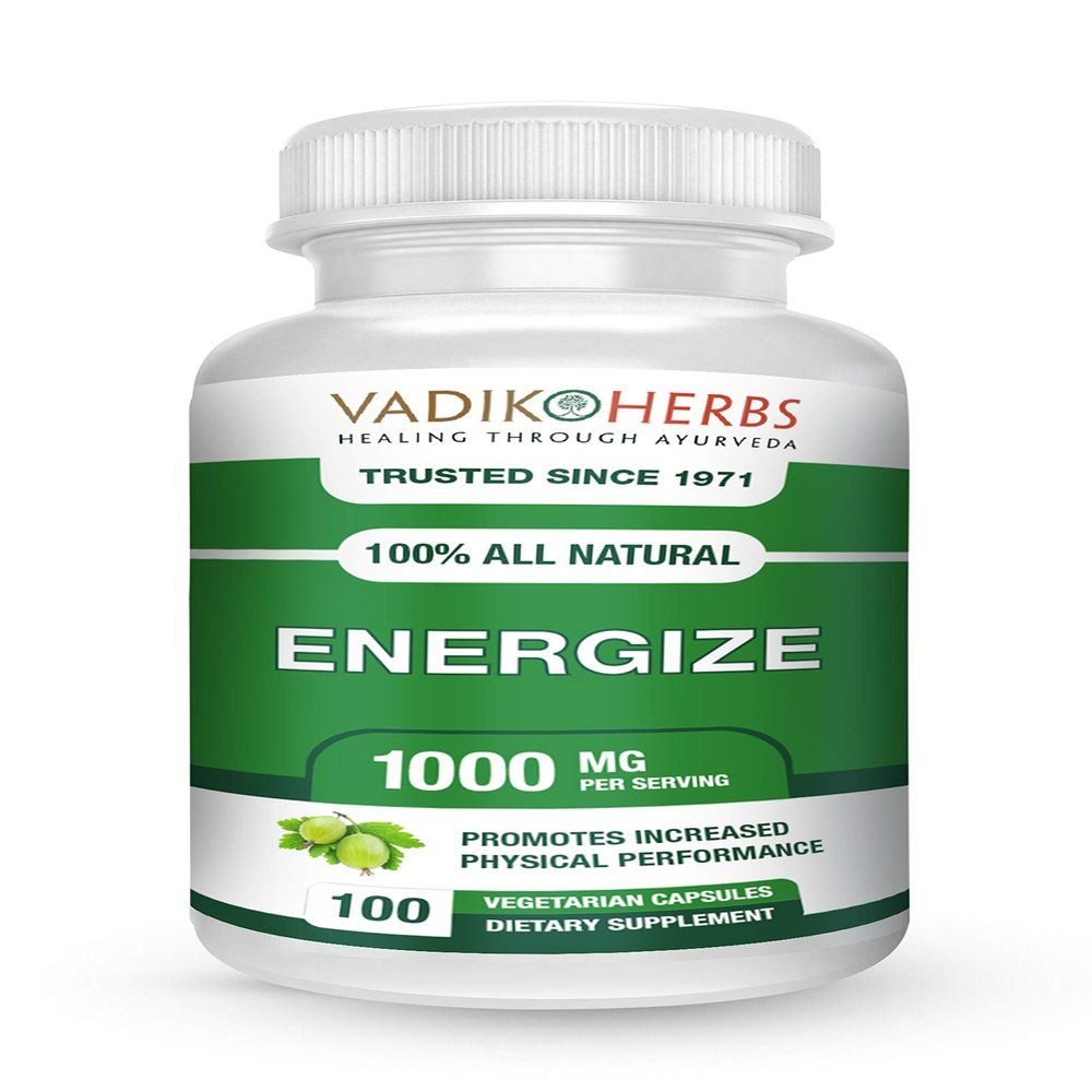 Energize by Vadik Herbs | Herbal Remedy for Increased Energy, Strength, Stamina, Endurance in The Body | Great for Athletes! | Great Natural Coffee substitue Without The Side Effects (1 Pack)