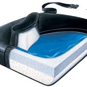 Skil-Care Slide-Guard 18" Gel-Foam Vinyl Wedge Cushion, 18" W x 16" D x 4" H - 1.5" H, Firm Foundation, Low-Shear Cover, 751310