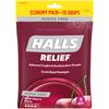 HALLS Relief Sugar Free Black Cherry Flavor Cough Drops, Economy Pack, 1 Bag (70 Total Drops) view 1