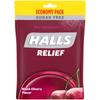HALLS Relief Sugar Free Black Cherry Flavor Cough Drops, Economy Pack, 1 Bag (70 Total Drops) view 3