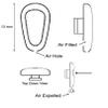 (25 Pair) air Silicone Nose pad Push in 14MM Wholesale for Eyeglasses Shop by Dhoptical (14mm Push in) view 2