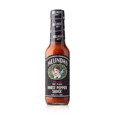 Melindas Ghost Pepper Hot Sauce - Gourmet Extra Spicy Hot Sauce - Made with Fresh Ingredients, Ghost Peppers (Bhut Jolokia), Habanero Pepper, Carrot, Garlic, Lime Juice - 5oz, 1 Pack