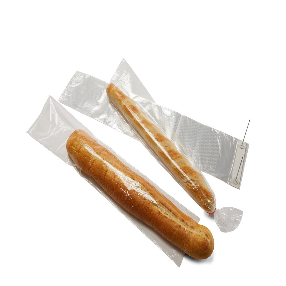 14" x 20" x 1.25 mil Clear Plastic Wicketed Bread Bags with 4" Bottom Gusset (4 wickets, 250 bags/wicket)