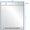 14" x 20" x 1.25 mil Clear Plastic Wicketed Bread Bags with 4" Bottom Gusset (4 wickets, 250 bags/wicket) view 2