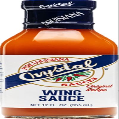 Crystal Pure Louisiana Original Wing Sauce, 12 Ounces (Pack of 1) - Aged Cayenne Peppers, Buffalo Wing Marinade, Bake, Broil, Grill