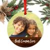 Andaz Press Photo Personalized Christmas Ornament, Rustic Wood, Best Cousin Ever, 1-Pack, Includes Ribbon and Gift Bag, Custom Image view 2