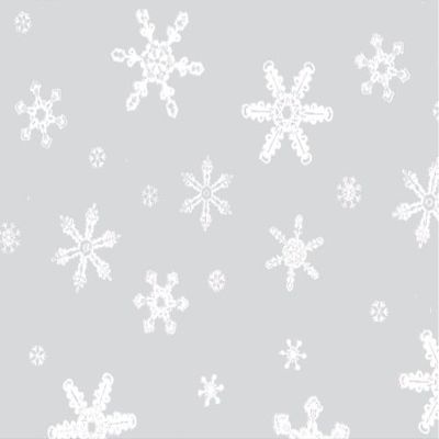 Pack of 1, 30" x 100' Snowflakes Cello Roll 1.0 Mil Excellent for Christmas Projects