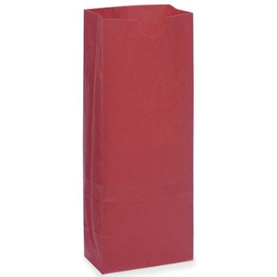Pack of 500, 8 Lb Gift Sacks Red Kraft 6.25 x 4 x 12.5" for Small Paper Gift Bags, Party Favors
