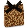 Pack of 100, Solid Kraft Leopard Purse Totes Small 4.5 x 2 x 3.75" Great for Party Favors, Gift Basket Stuffers, & Jewelry Packaging view 1