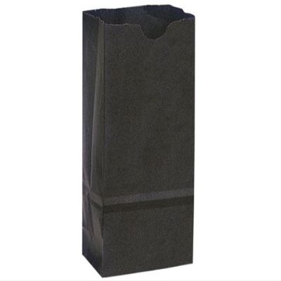 Pack of 500, 8 Lb Gift Sacks Black Kraft 6.25 x 4 x 12.5" for Small Paper Gift Bags, Party Favors
