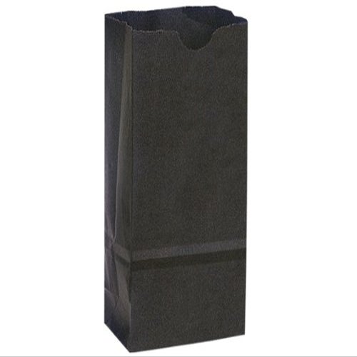 Pack of 500, 8 Lb Gift Sacks Black Kraft 6.25 x 4 x 12.5" for Small Paper Gift Bags, Party Favors