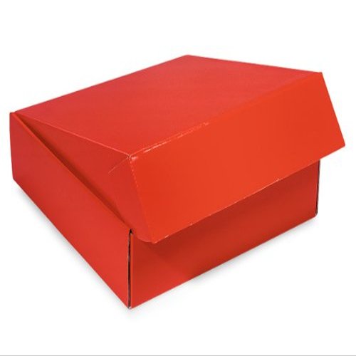 Pack of 6, Red Gourmet Shipping Boxes 12 x 12 x 3" Auto Lock Boxes Perfect for Gourmet Gift Packaging