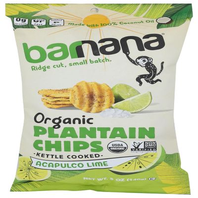 Barnana, Plantain Chips, Organic, Acapulco Lime, 5 Oz, 1 Count
