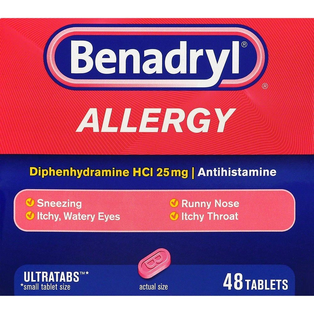 Benadryl Allergy Ultratab Tablets - 48 ct, Pack of 4