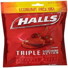 Halls Cough Suppressant Drops Cherry - 80 ct, Pack of 4