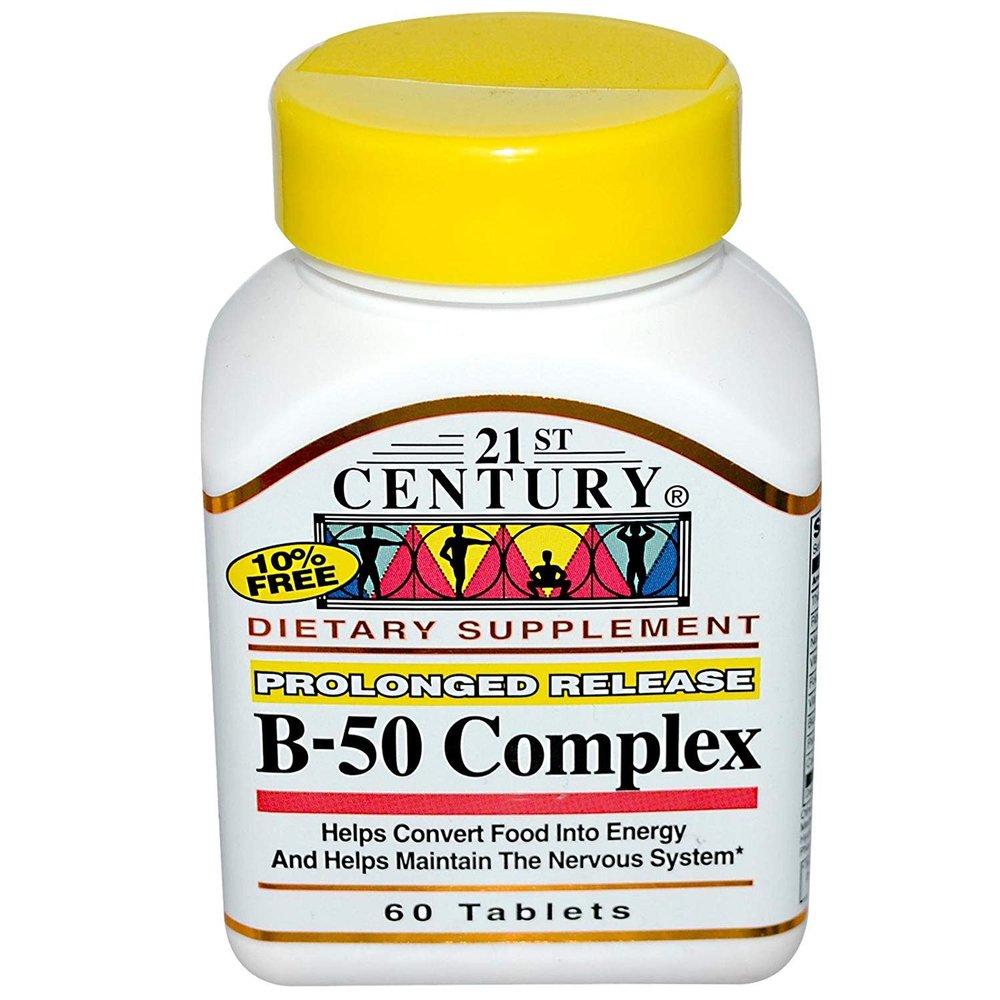 21st Century Complex B-50 Tablets Prolonged Release - 60 ct, Pack of 5
