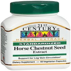 21st Century Horse Chestnut Seed Extract Vegetarian Capsules - 60 ct, Pack of 5