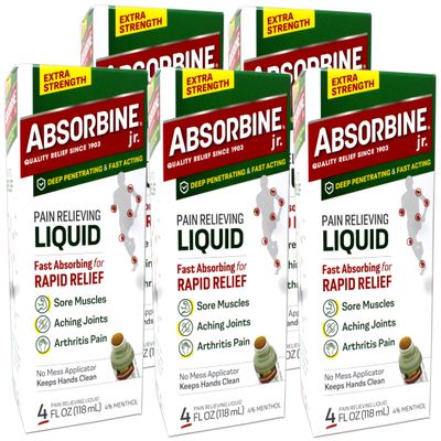 Absorbine Jr. Plus Pain Relieving Liquid 4 oz, 5pk