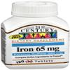 21st Century Iron 65 mg with Ferrous Sulfate 325 mg - 100 Tablets, Pack of 5 view 1