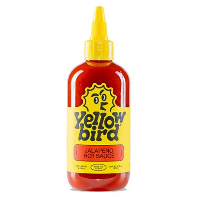 Yellowbird Classic Jalapeo Hot Sauce 9.8 oz. Pantry Size (Mellow Hot | 1 Bottle | Made in Texas)