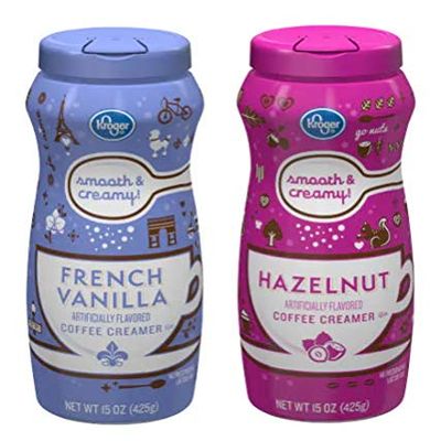Kroger Non Dairy French Vanilla and Hazel Nut Coffee Creamer Combo