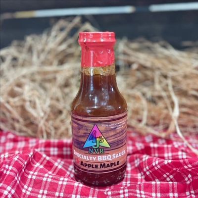 4 J's NVR Specialty Sauce, Apple Maple, 10 oz, Small Batch, NO thickeners or preservatives, Gluten Free, Vegetarian, Fruit Based Sauce