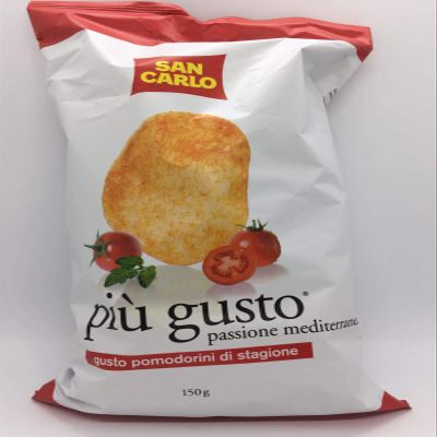 5x San Carlo Pi Gusto Passione Mediterranea Ready Salted Crsps Potato Chips Snack 50g