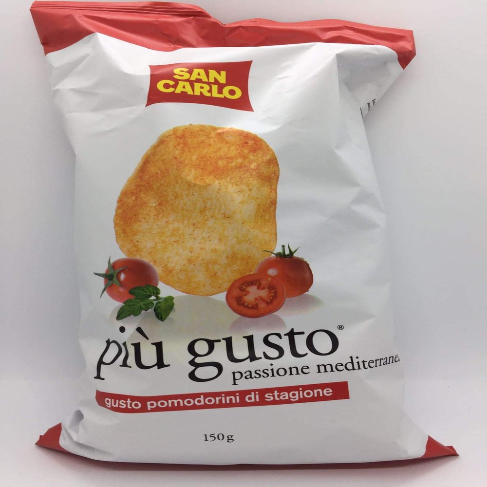 5x San Carlo Pi Gusto Passione Mediterranea Ready Salted Crsps Potato Chips Snack 50g
