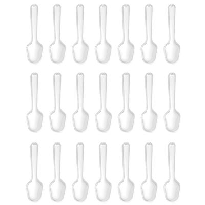 500PCS Clear Plastic Mini Plastic Spoon Small Spoon Great Dessert Spoon or Ice Cream Spoon Disposable Plastic Spoon Mini Tasting Spoons Or Tasting Dessert Spoons (Clear)