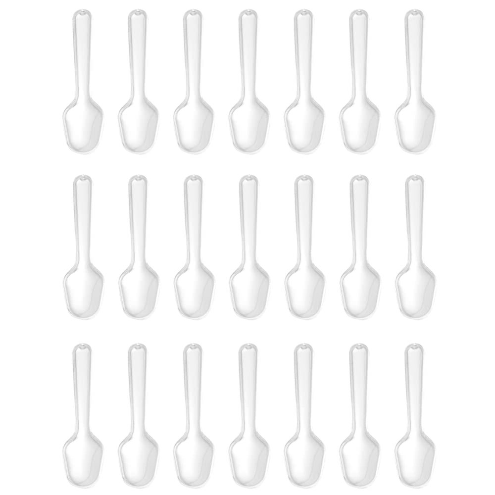 500PCS Clear Plastic Mini Plastic Spoon Small Spoon Great Dessert Spoon or Ice Cream Spoon Disposable Plastic Spoon Mini Tasting Spoons Or Tasting Dessert Spoons (Clear)