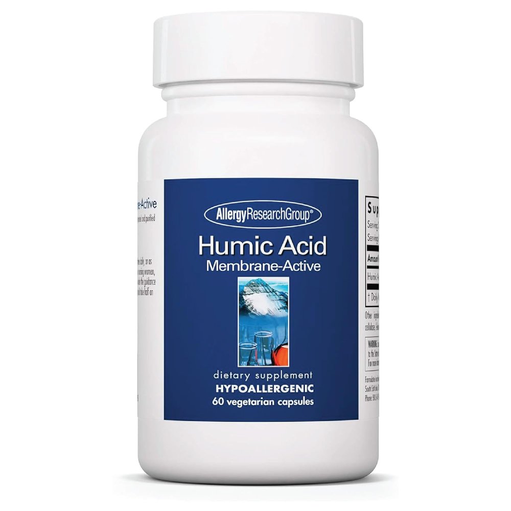 Allergy Research Group Humic Acid - Delivers 750 mg Humic Acid - Supports Detoxification & Immune Response - Membrane Active Formula - 30 Servings - 60 Capsules