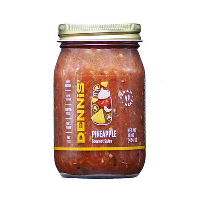 All-Natural Pineapple Salsa by Dennis Gourmet | This fresh, hearty restaurant salsa is low in sugar, calories, carbs, and sodium. Fat and gluten-free, vegan! Includes 1-16 oz jar.