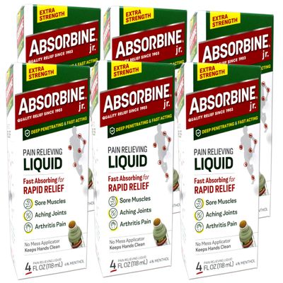 Absorbine Plus Pain Relieving Liquid - 4 oz, Pack of 6.