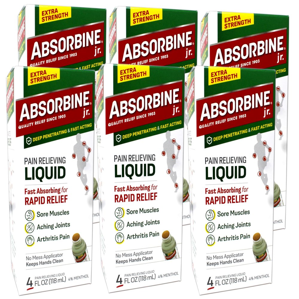 Absorbine Plus Pain Relieving Liquid - 4 oz, Pack of 6.