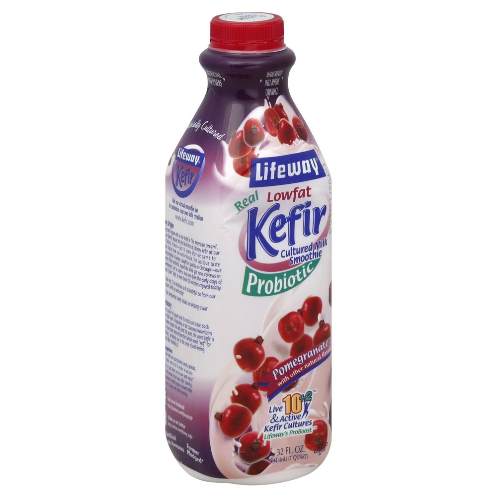 Lifeway Lowfat Kefir, Pomegranate, 32 Ounce (Pack of 06)