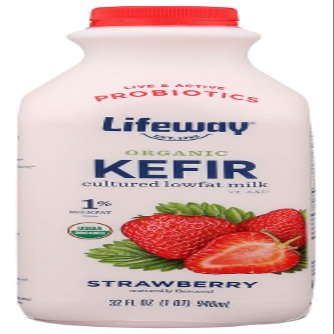 Lifeway Organic Lowfat Kefir, Strawberry, 32 Ounce (Pack of 06)