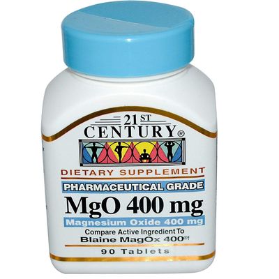 21st Century MgO 400 mg Tablets - 90 ct, Pack of 6